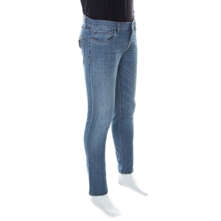 Pre Owned Dolce And Gabbana Blue Light Wash Denim Slim Fit Jeans S