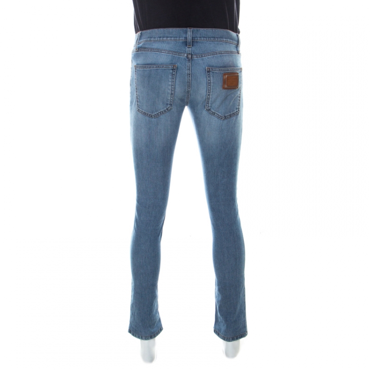 Pre Owned Dolce And Gabbana Blue Light Wash Denim Slim Fit Jeans S