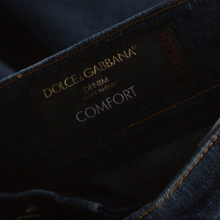 Pre Owned Dolce and Gabbana Blue Denim Slim Fit Jeans XXL