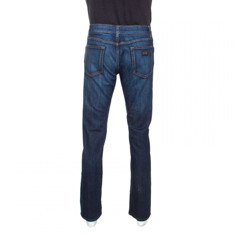 Pre Owned Dolce and Gabbana Blue Denim Slim Fit Jeans XXL