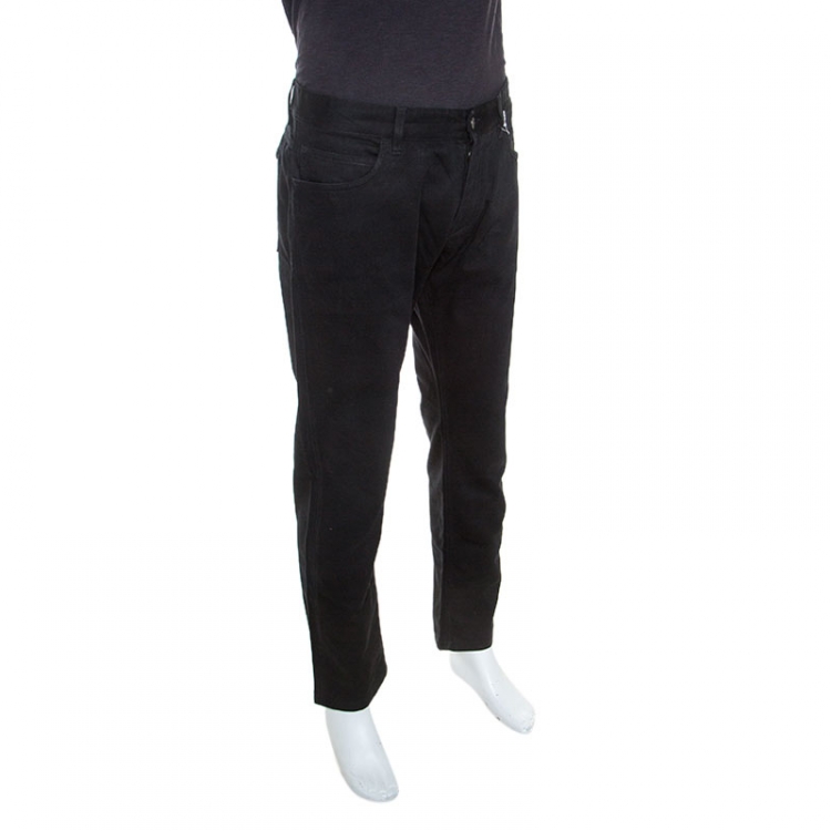 مملوكة مسبقًا Dolce and Gabbana Black Denim Classic Fit Jeans XL 