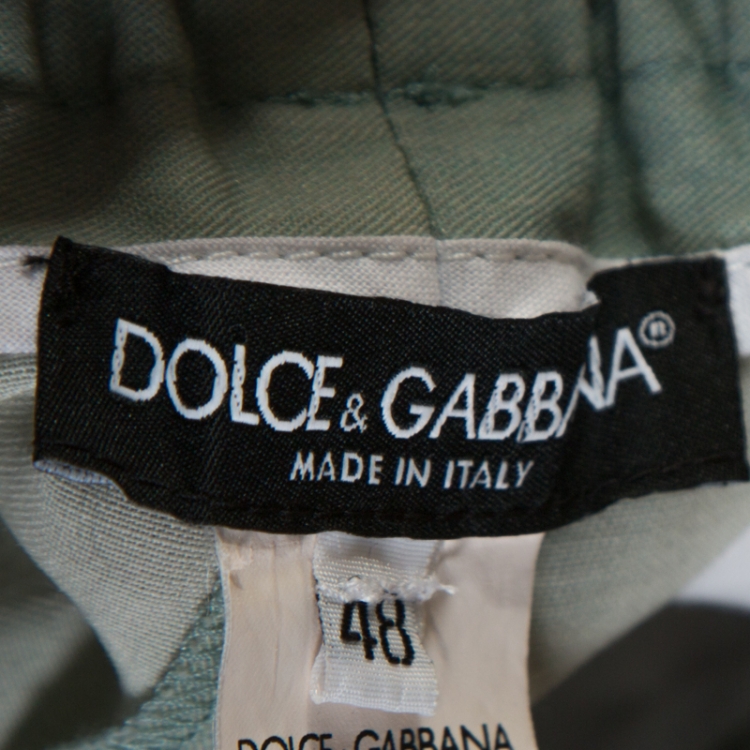 Pre Owned Dolce & Gabbana Multicolor Printed Wool Drawstring Pants M