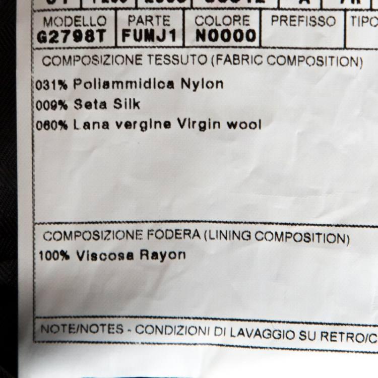 Pre Owned Dolce & Gabbana Black Wool Jacquard Lapel Detail Blazer M