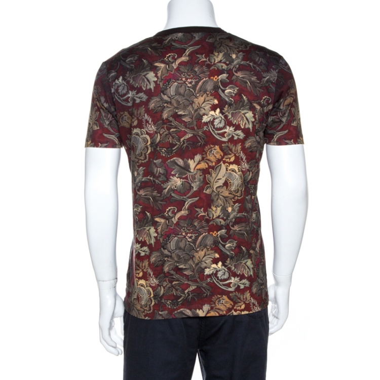 Pre Owned Dolce & Gabbana Multicolor Panther Print Cotton T-Shirt L