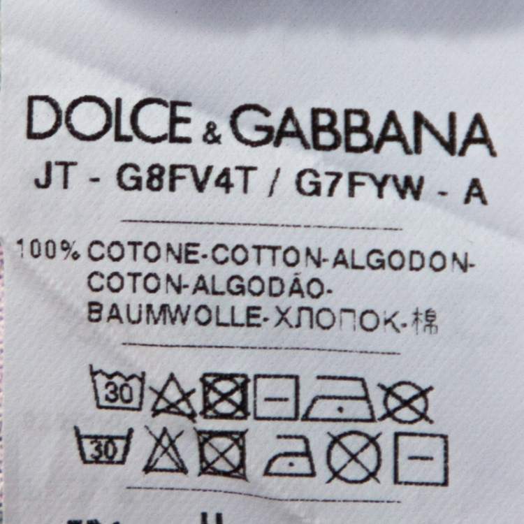 مملوكة مسبقًا Dolce & Gabbana Multicolor Print Cotton Crew Neck T-Shirt M