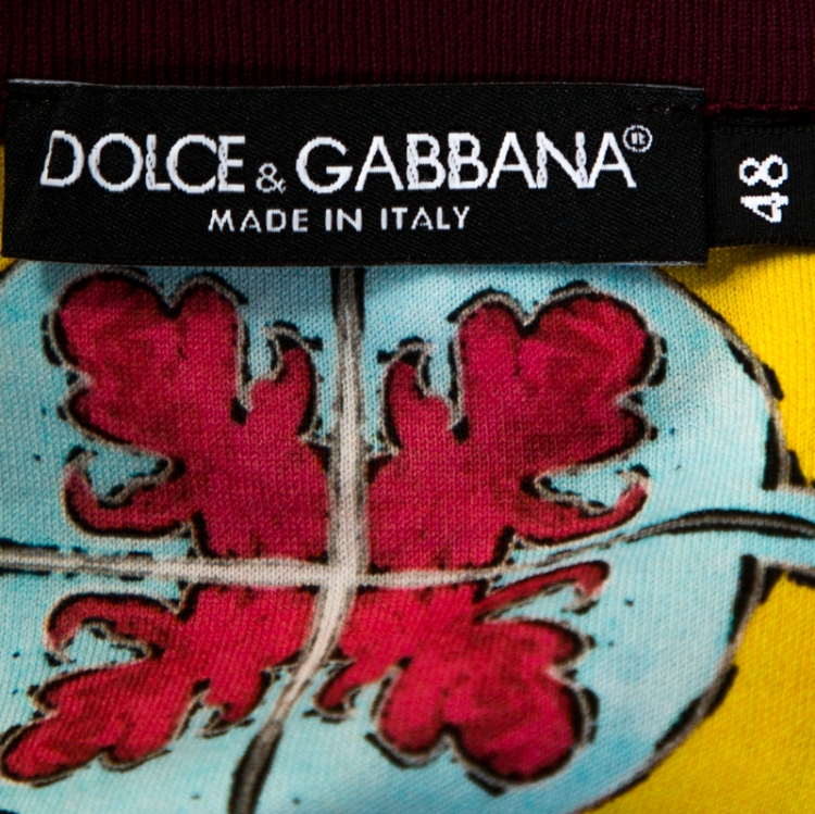 مملوكة مسبقًا Dolce & Gabbana Multicolor Print Cotton Crew Neck T-Shirt M