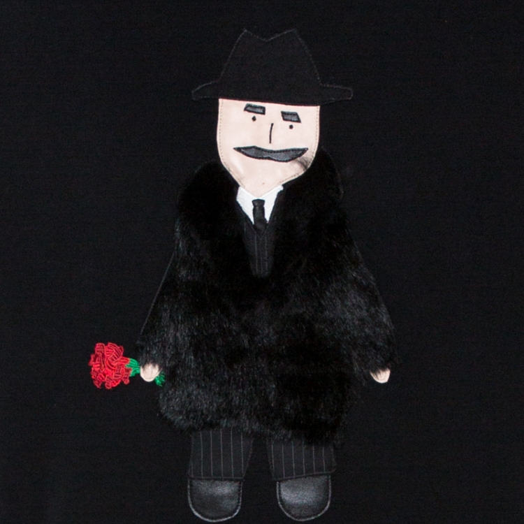 Pre Owned Dolce & Gabbana Black Sicilian Man Patch Crew Neck Sweatshirt M