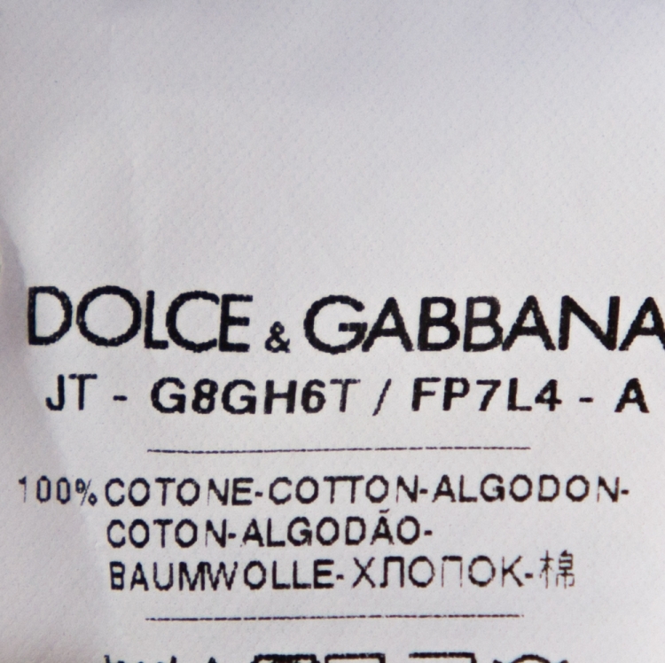 Pre Owned Dolce & Gabbana Black Guitar Print Cotton T-Shirt XXL