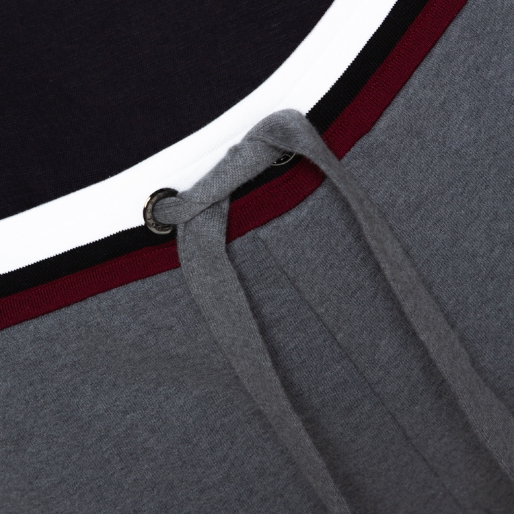 Pre Owned Dolce & Gabbana Grey Knit  Embroidered Crown Detail Track Pants S 