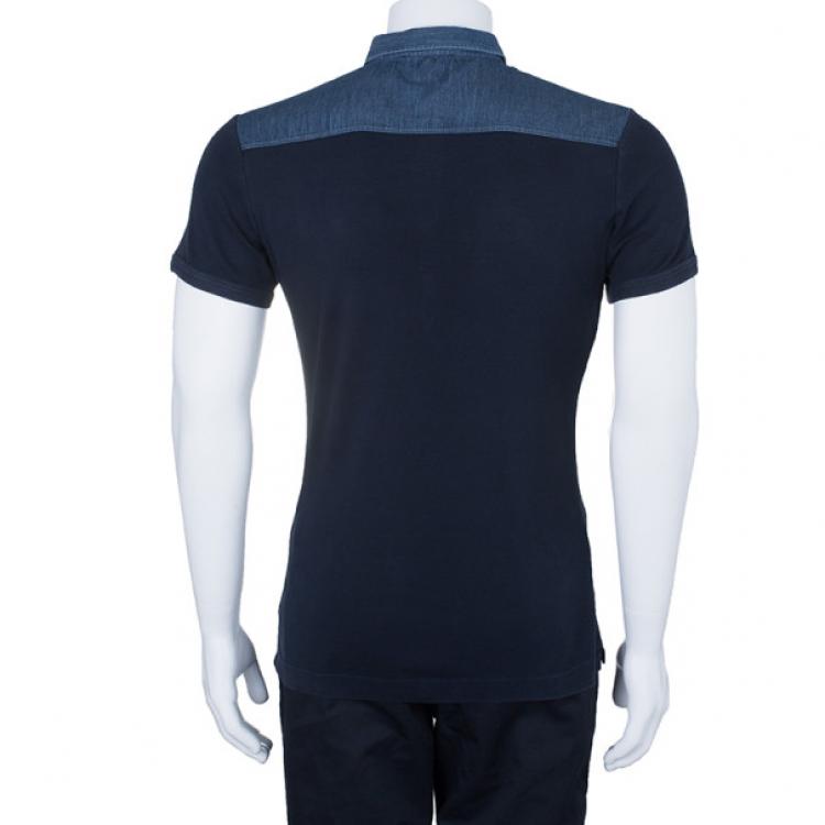 Pre Owned Dolce and Gabbana Men’s Black Contrast Polo Shirt XXL