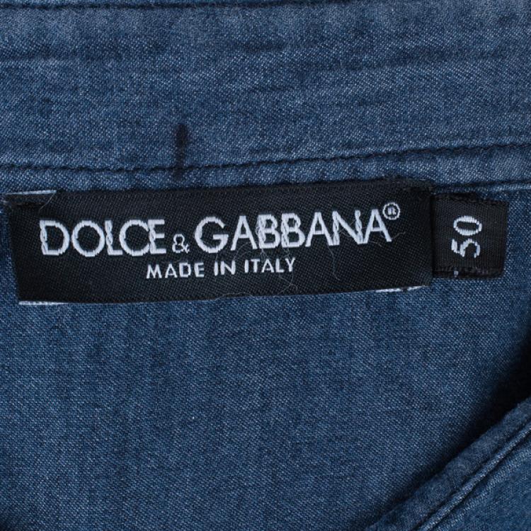 Pre Owned Dolce and Gabbana Men’s Black Contrast Polo Shirt XXL