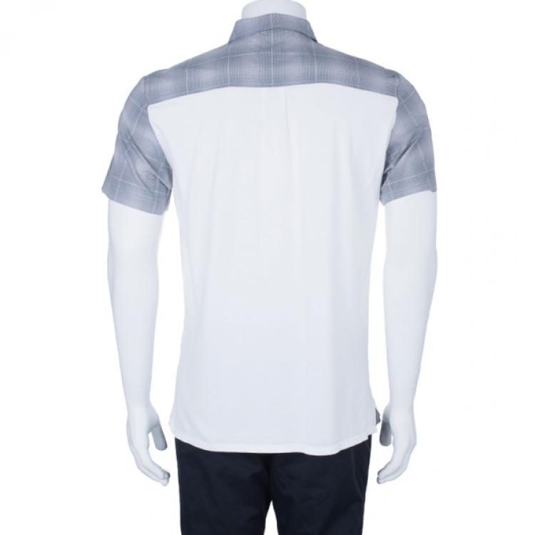 Pre Owned Dolce and Gabbana Men's Contrast Check Print Casual Shirt XXL