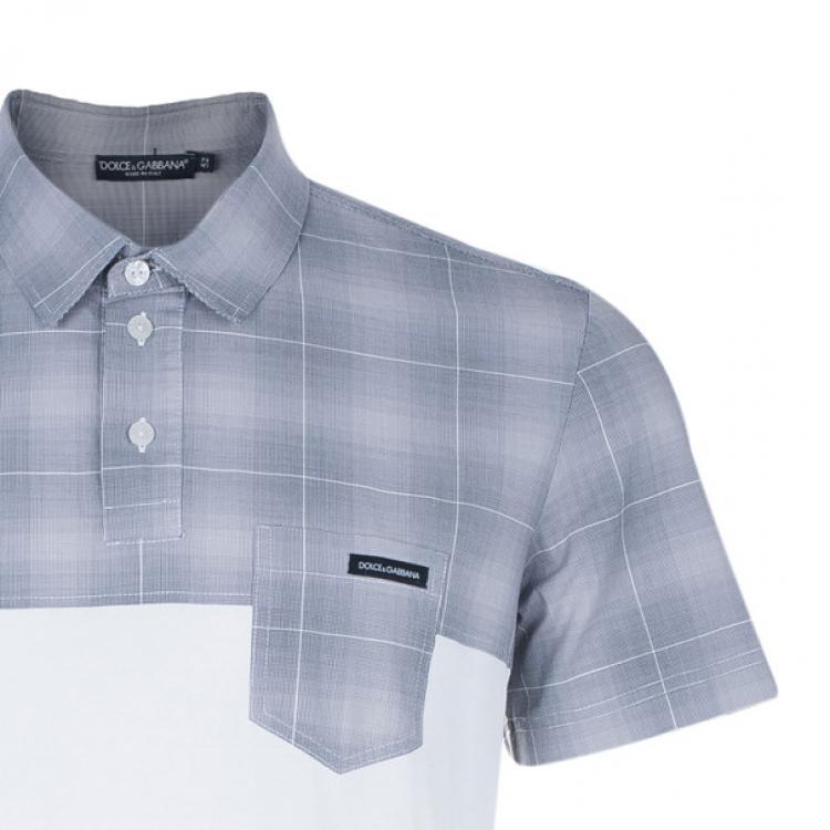 Pre Owned Dolce and Gabbana Men's Contrast Check Print Casual Shirt XXL