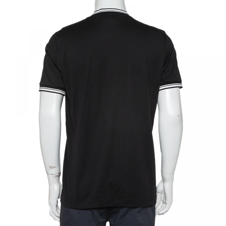 Pre Owned Dolce & Gabbana Black Logo Print Cotton Millennials Crewneck T-Shirt L