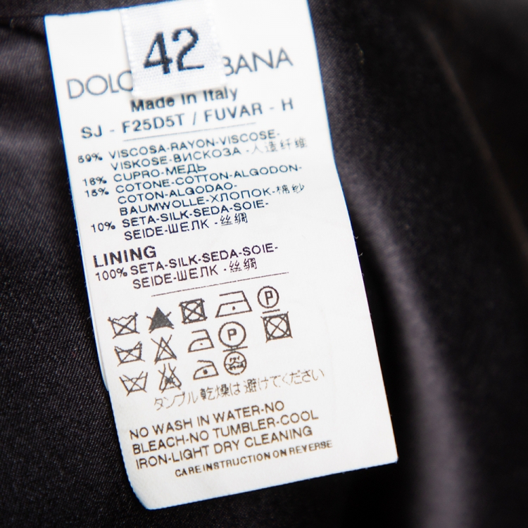 Pre Owned Dolce & Gabbana Black Velvet & Satin Lapel Detailed Blazer XXS