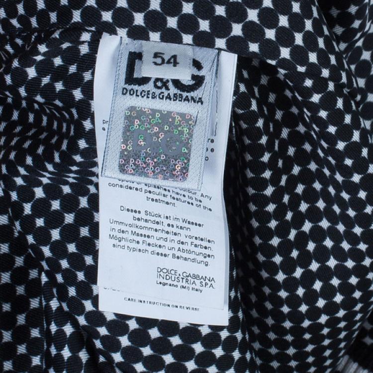 Pre Owned Dolce and Gabbana Black Classic Leather Jacket L