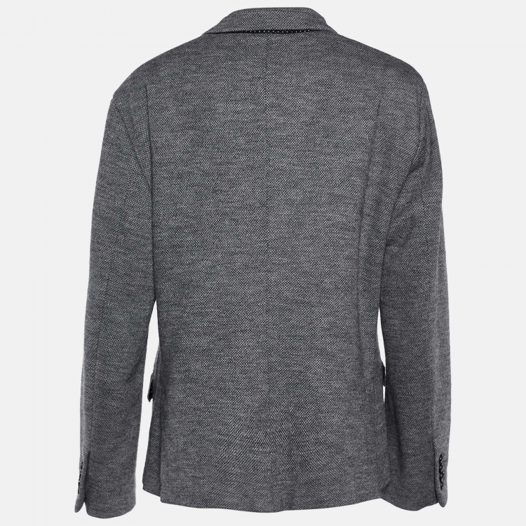 Pre Owned Dolce & Gabbana Grey Wool Two Button Blazer XXL