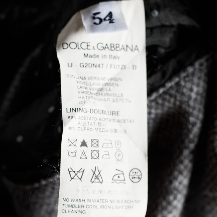 Pre Owned Dolce & Gabbana Grey Wool Two Button Blazer XXL