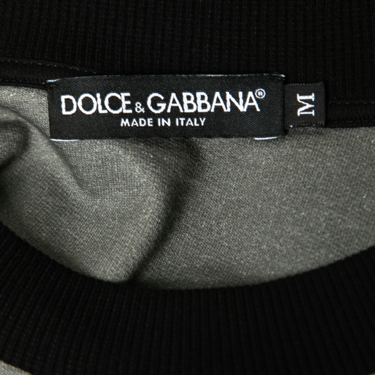 Pre Owned Dolce & Gabbana Grey Cotton James Dean Printed Crewneck T-Shirt M