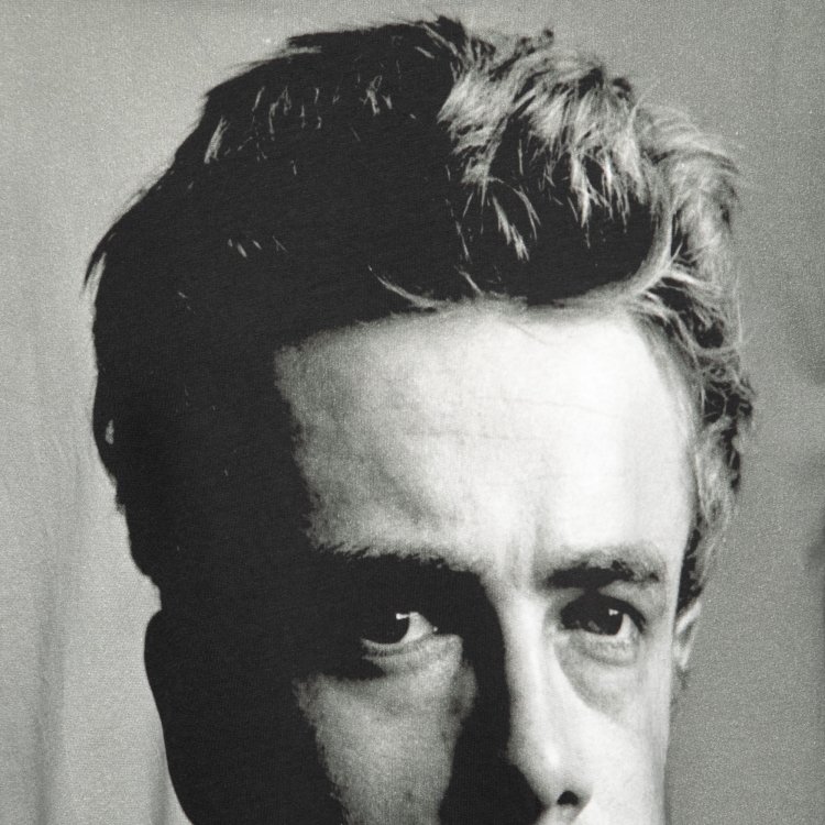 Pre Owned Dolce & Gabbana Grey Cotton James Dean Printed Crewneck T-Shirt M