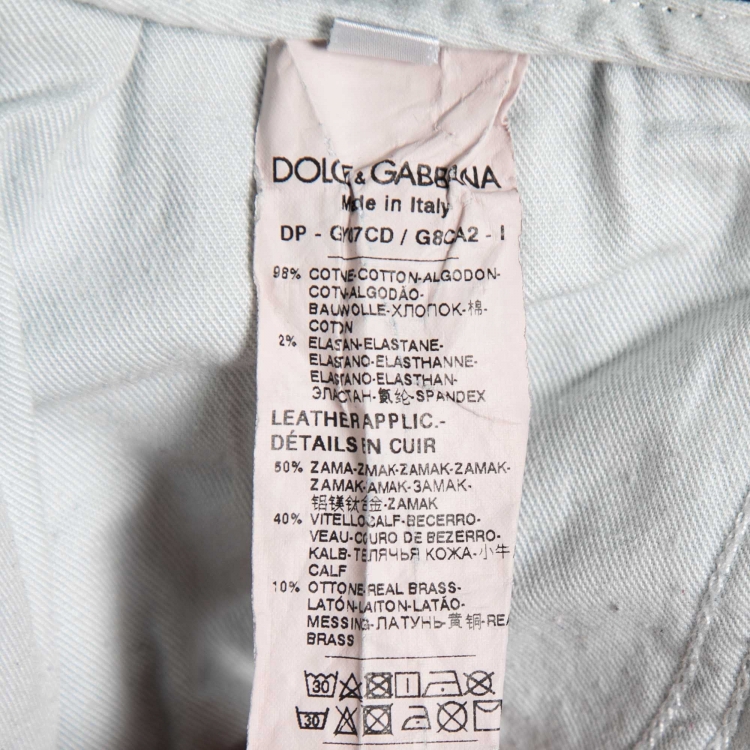 Pre Owned Dolce & Gabbana Blue Denim Slim Fit Jeans M Waist 32"