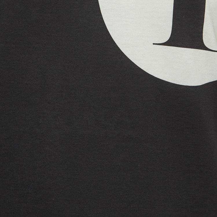 Pre Owned Dolce & Gabbana Black 1 Printed Cotton Knit Crew Neck T-Shirt M