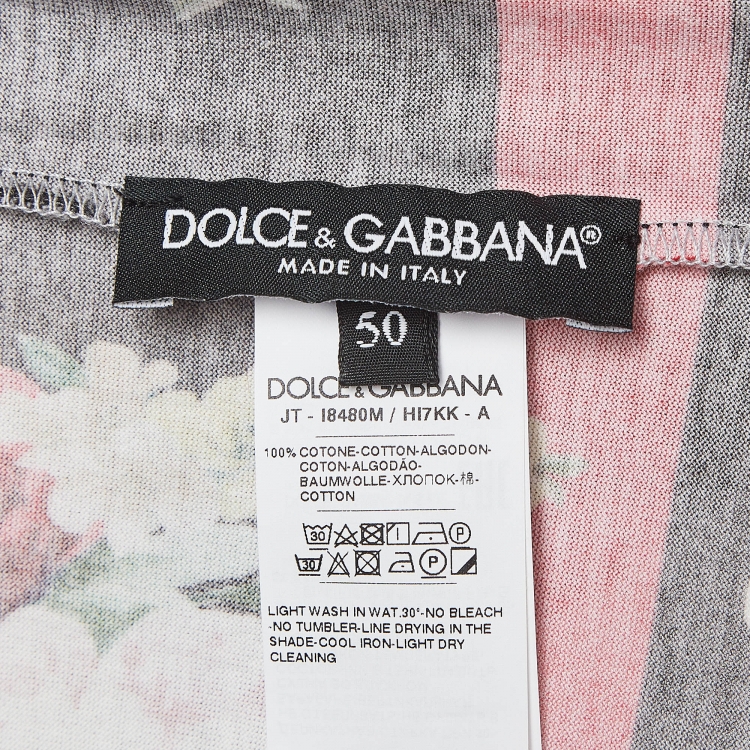 Pre Owned Dolce & Gabbana X Khaled Multicolor Print Cotton T-Shirt L