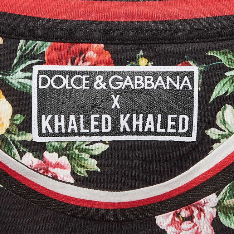 Pre Owned Dolce & Gabbana X Khaled Multicolor Print Cotton T-Shirt L