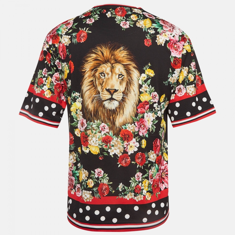 Pre Owned Dolce & Gabbana X Khaled Multicolor Print Cotton T-Shirt L