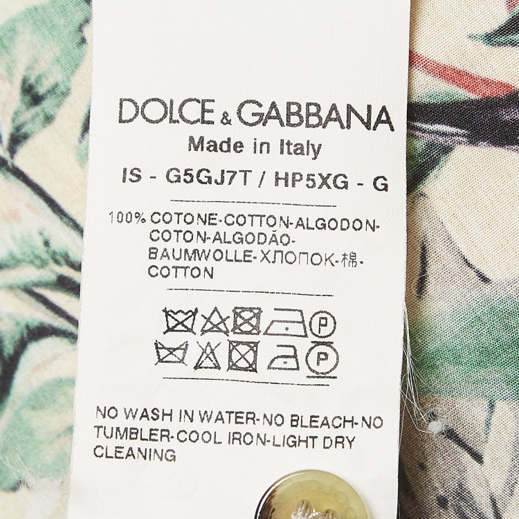 Pre Owned Dolce & Gabbana Multicolor Hawaiian Print Cotton Shirt XS