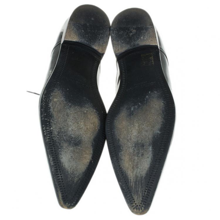 Pre Owned Dolce and Gabbana Two Tone Leather Oxfords Size 41.5