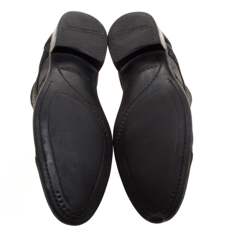 مملوكة مسبقًا Dolce and Gabbana Black Brogue Suede Lace Up Derby Size 44