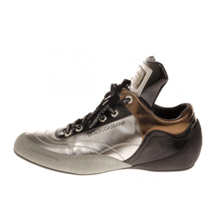 مملوكة مسبقًا Dolce and Gabbana Metallic Limited Edition Sneakers Size 42.5