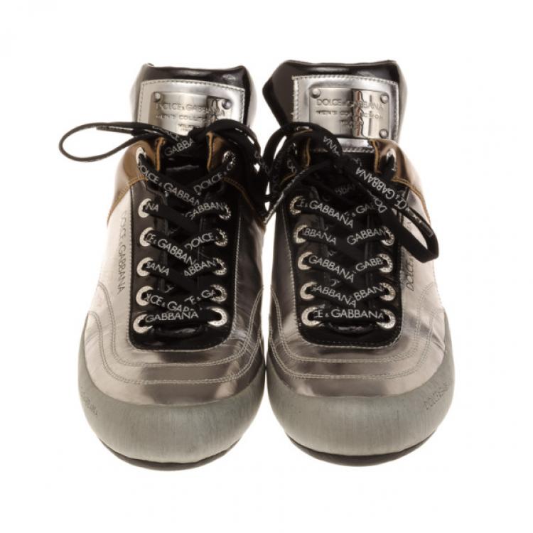 مملوكة مسبقًا Dolce and Gabbana Metallic Limited Edition Sneakers Size 42.5