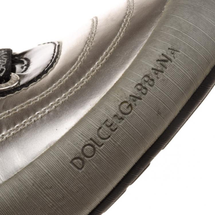 مملوكة مسبقًا Dolce and Gabbana Metallic Limited Edition Sneakers Size 42.5
