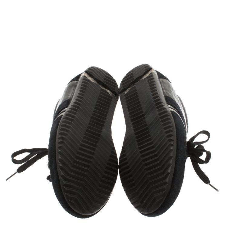 Pre Owned Dolce And Gabbana Black Suede & Leather Low Top Sneakers Size 43
