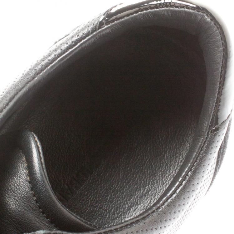 Pre Owned Dolce And Gabbana Black Suede & Leather Low Top Sneakers Size 43