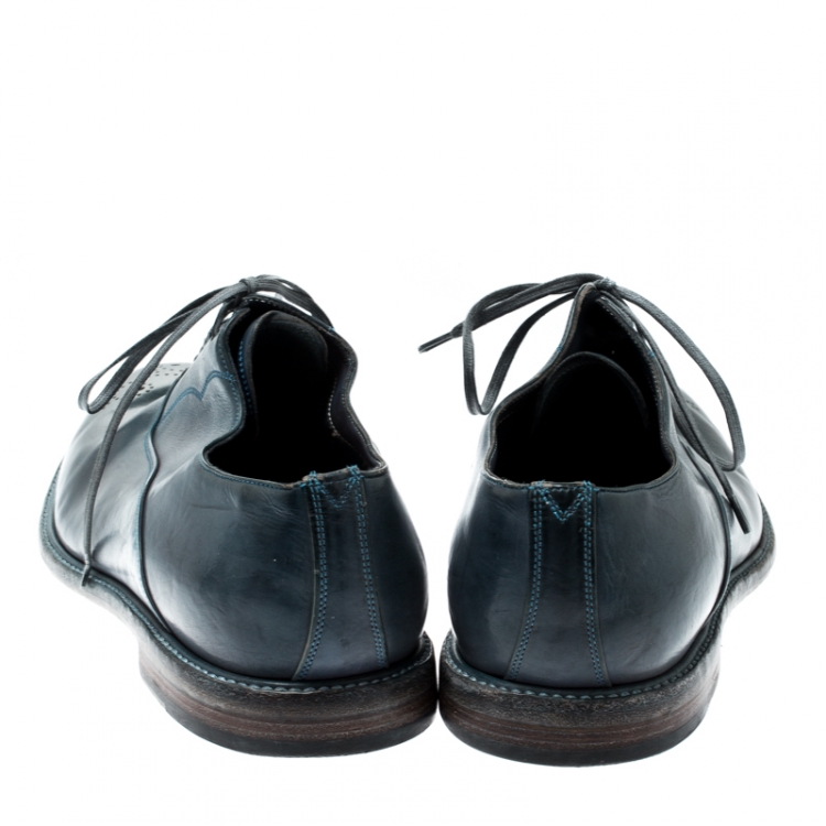 Pre Owned Dolce and Gabbana Two Tone Brogue Leather Oxfords Size 43.5