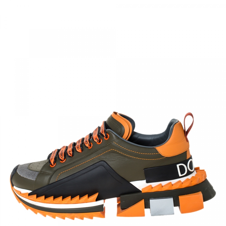 Dolce Gabbana Multicolor Leather And Rubber Super King Lace Up