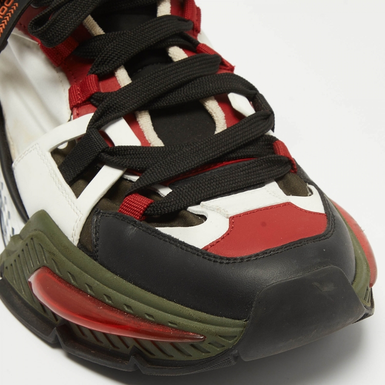 مملوكة مسبقًا Dolce & Gabbana Multicolor Leather and Nylon Airmaster Sneakers Size 43