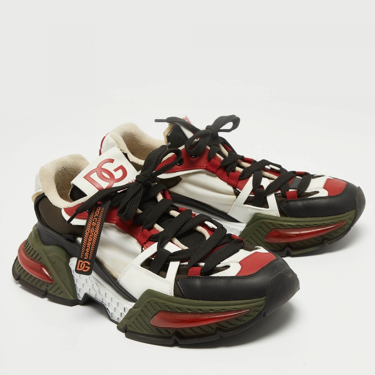 مملوكة مسبقًا Dolce & Gabbana Multicolor Leather and Nylon Airmaster Sneakers Size 43