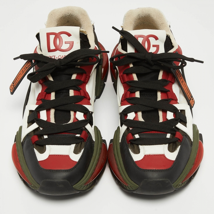 مملوكة مسبقًا Dolce & Gabbana Multicolor Leather and Nylon Airmaster Sneakers Size 43