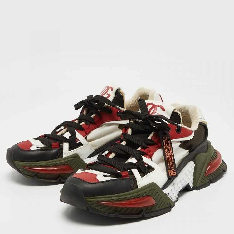 مملوكة مسبقًا Dolce & Gabbana Multicolor Leather and Nylon Airmaster Sneakers Size 43