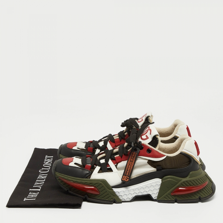 مملوكة مسبقًا Dolce & Gabbana Multicolor Leather and Nylon Airmaster Sneakers Size 43