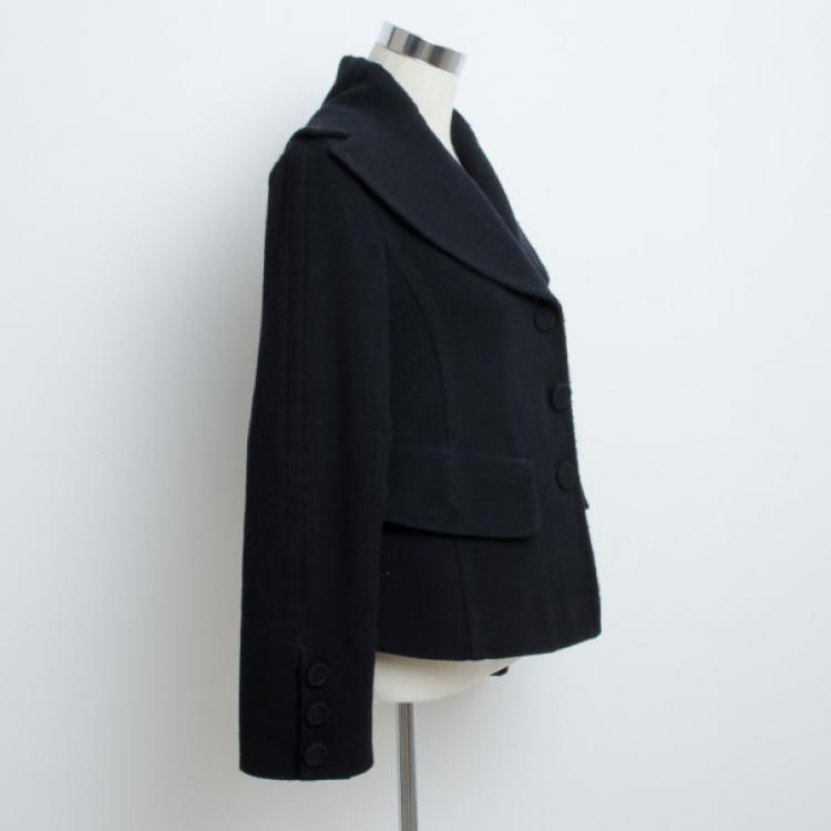 Pre Owned Donna Karan Collection Black Wool Jacket 