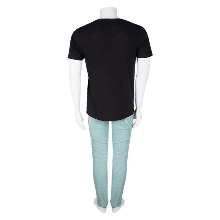 Pre Owned Dsquared2 Pastel Green Distressed Denim Slim Fit Jeans L