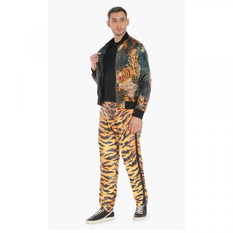 مملوكة مسبقًا Dsquared2 Orange Tiger Bamboo Bomber Jacket M (IT 48)