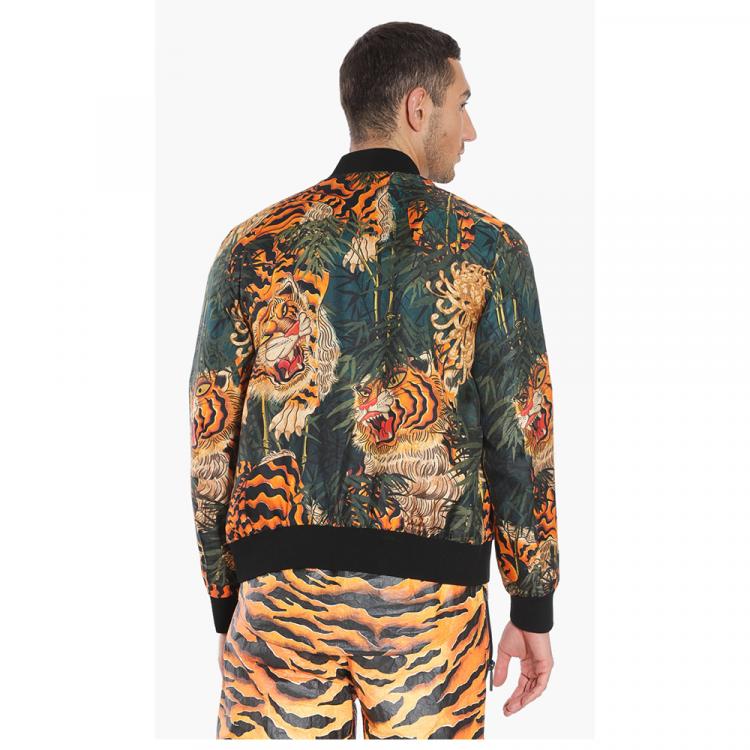 مملوكة مسبقًا Dsquared2 Orange Tiger Bamboo Bomber Jacket M (IT 48)