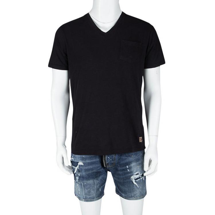 Pre Owned Dsquared2 Indigo Distressed Faded Effect Denim Dan Shorts M