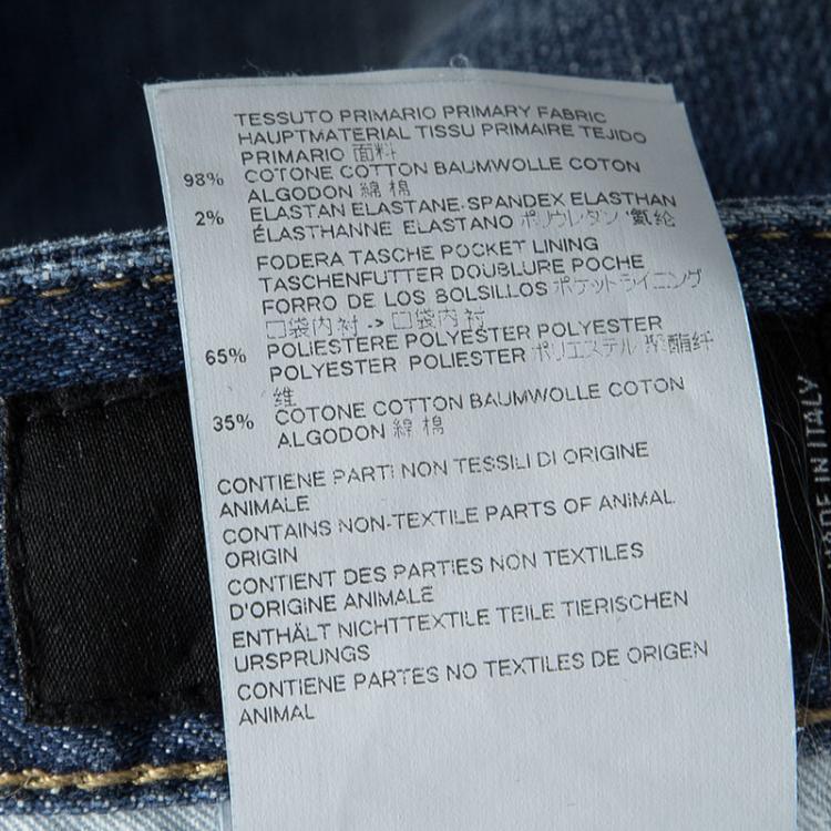 Pre Owned Dsquared2 Indigo Distressed Faded Effect Denim Dan Shorts M